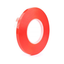 Free sample strong adhesive double sided pet tape with red mopp film for automobile ABS plastic parts